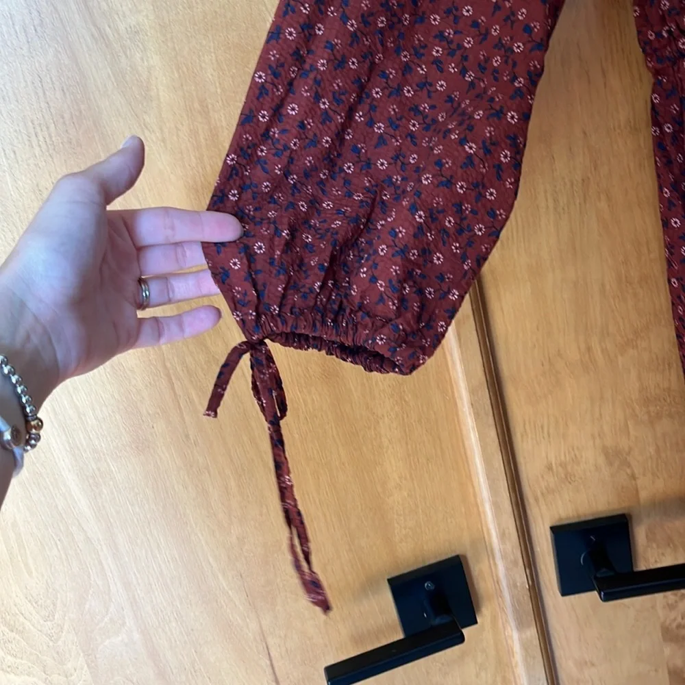 Madewell Sophia Tie-Front Midi Dress in Teaberry Floral - Picture 8 of 10